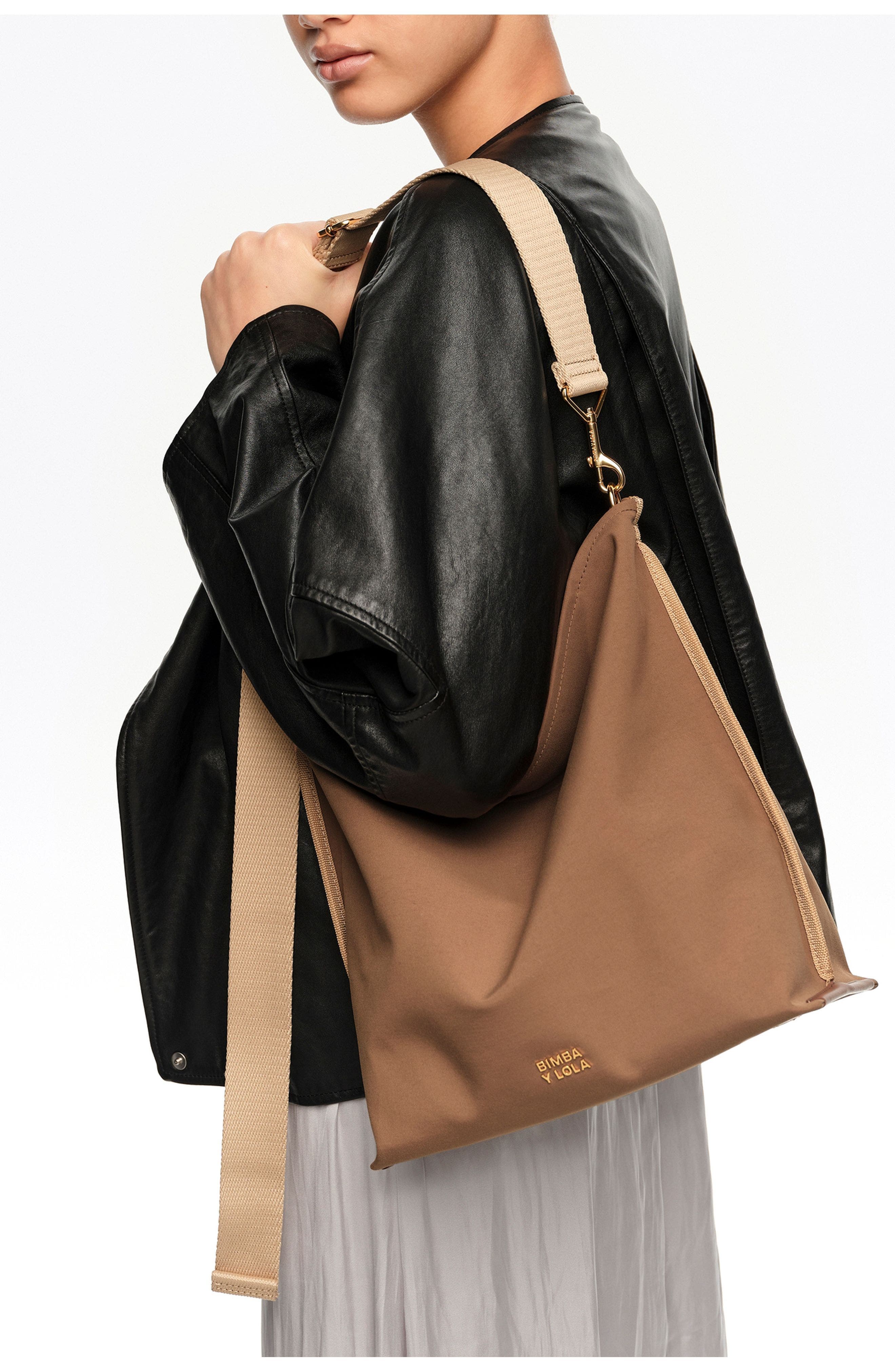 Bimba y Lola Medium Gabardine Carlino bag, Alternate, color, Cinnamon