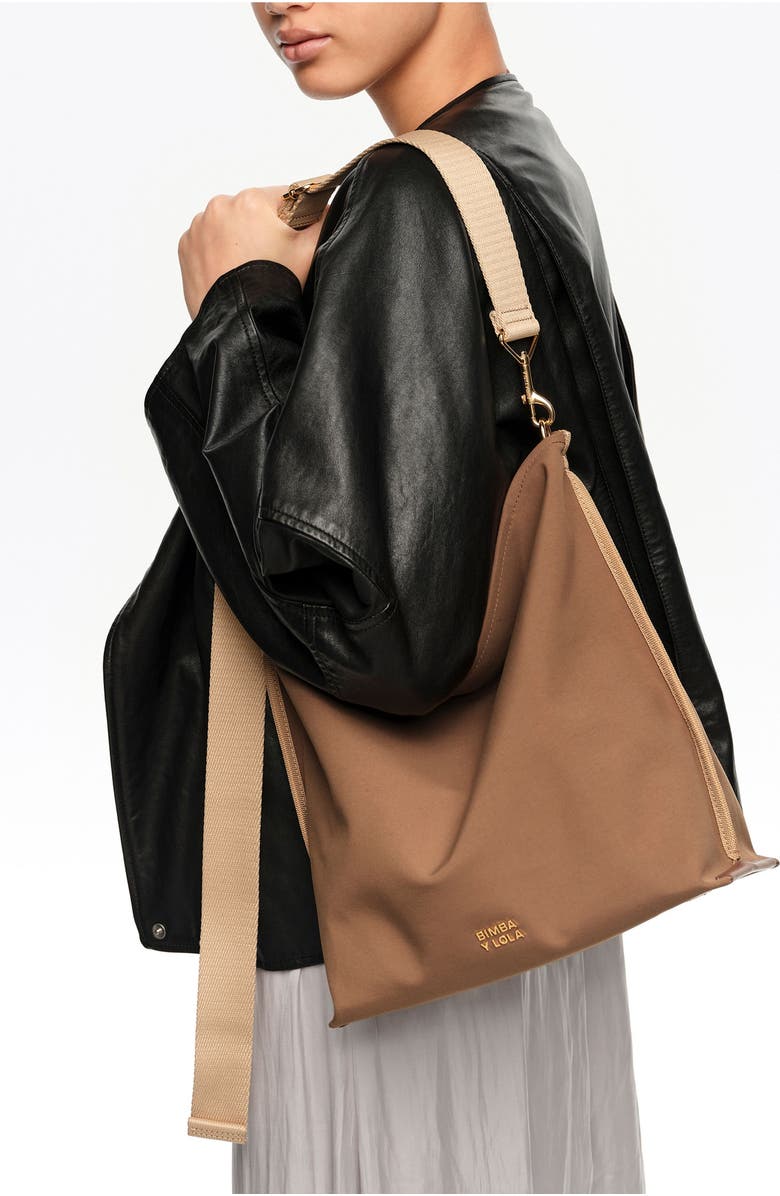 Bimba y Lola Medium Gabardine Carlino bag, Alternate, color, Cinnamon