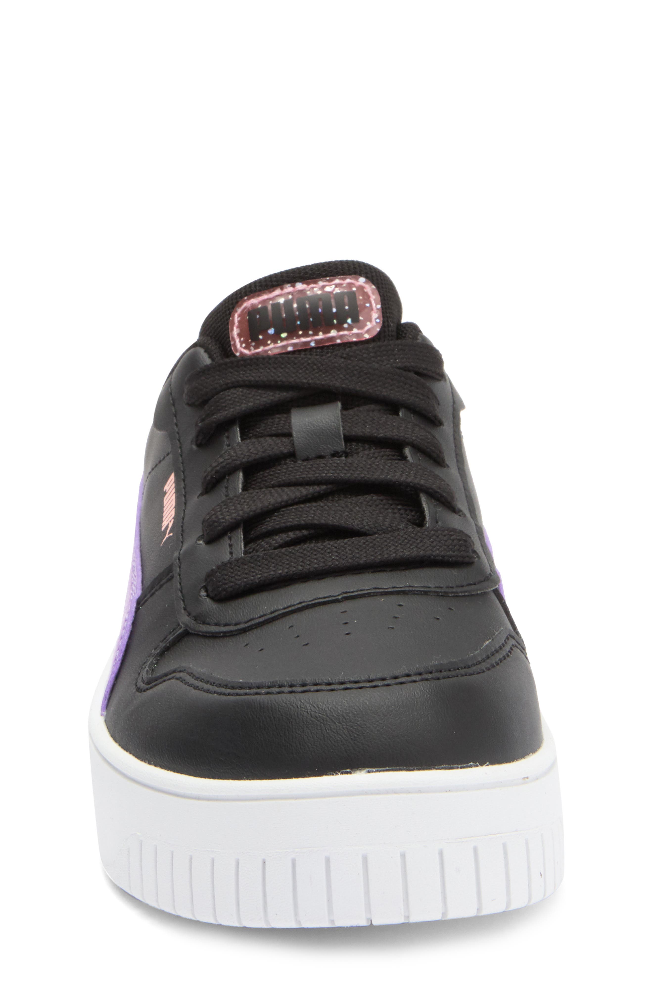 PUMA Kids' Carina 3.0 Blurry Dream Platform Sneaker, Alternate, color, Puma Black-Lavender Alert-Pink