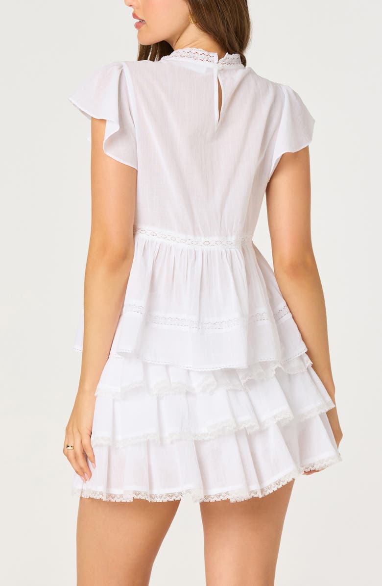 ASTR the Label Jenny Peplum Cotton Top, Alternate, color, White