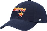 '47 Men's '47 Navy Houston Astros Logo Cooperstown Collection Clean Up Adjustable Hat