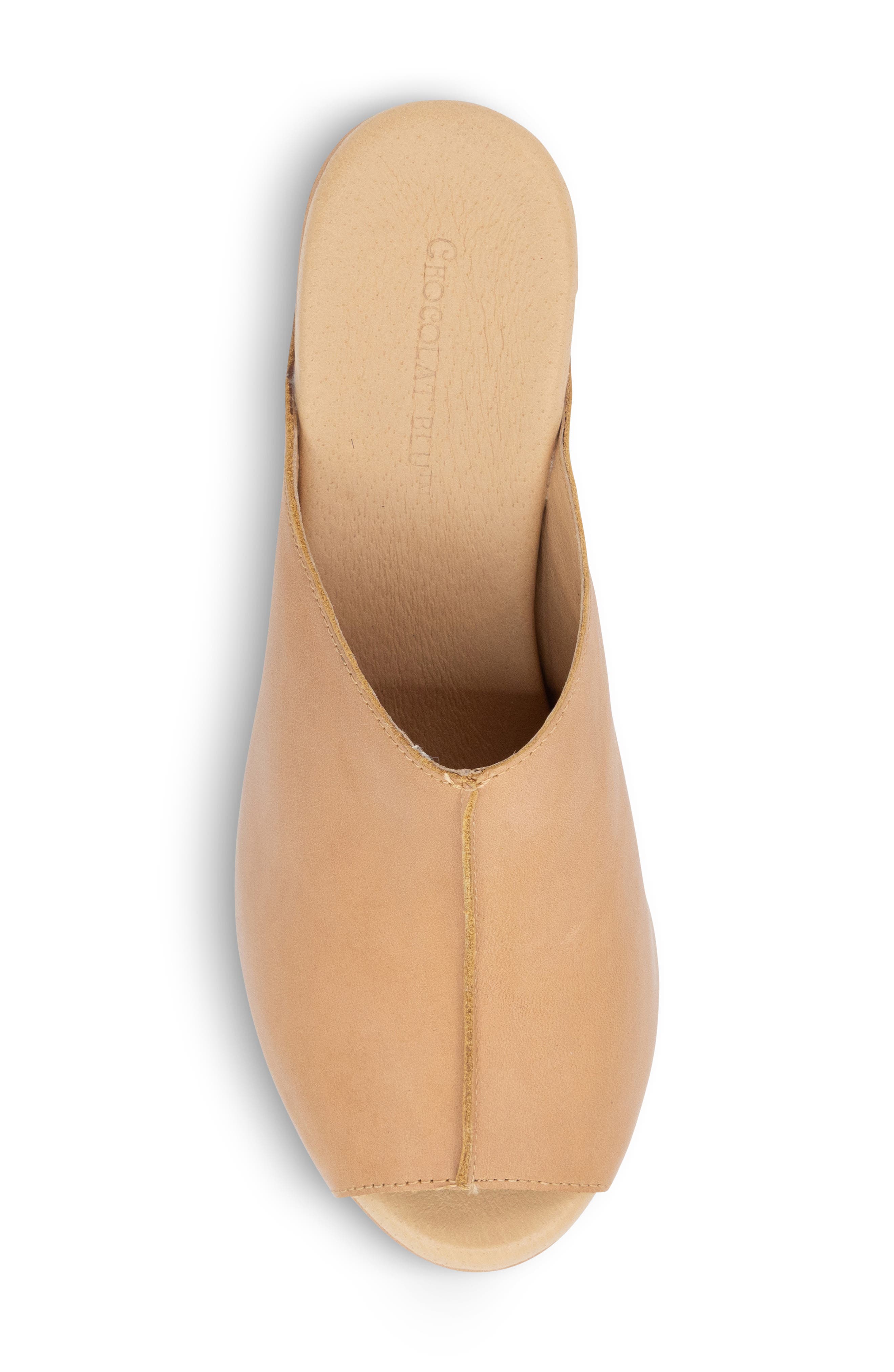 Wynn Peep Toe Mule, Alternate, color, CAMEL LEATHER