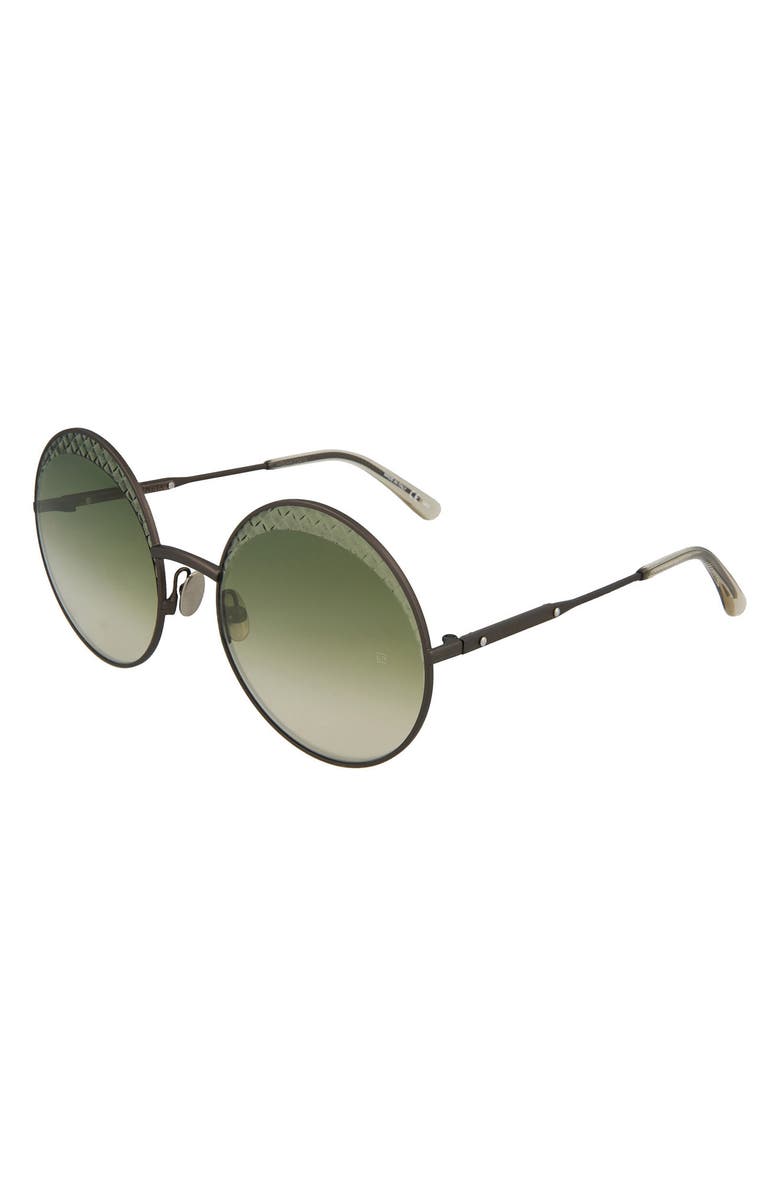 Bottega Veneta 60mm Round Sunglasses, Alternate, color,