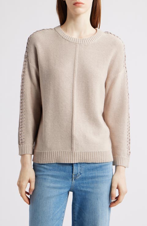 Lace Up Relaxed Sweater