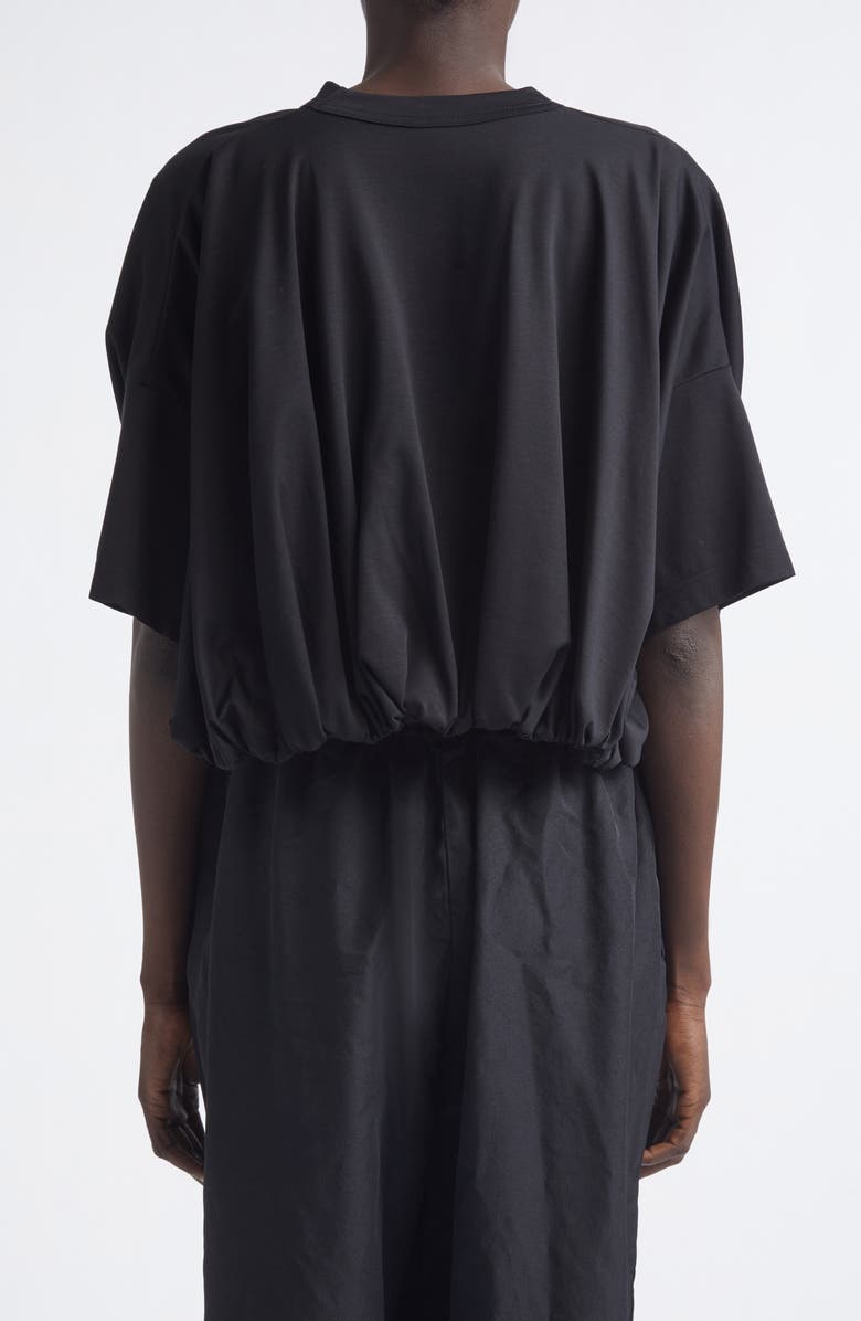 Noir Kei Ninomiya Bubble Hem Cotton Ponte Crop Top, Alternate, color,