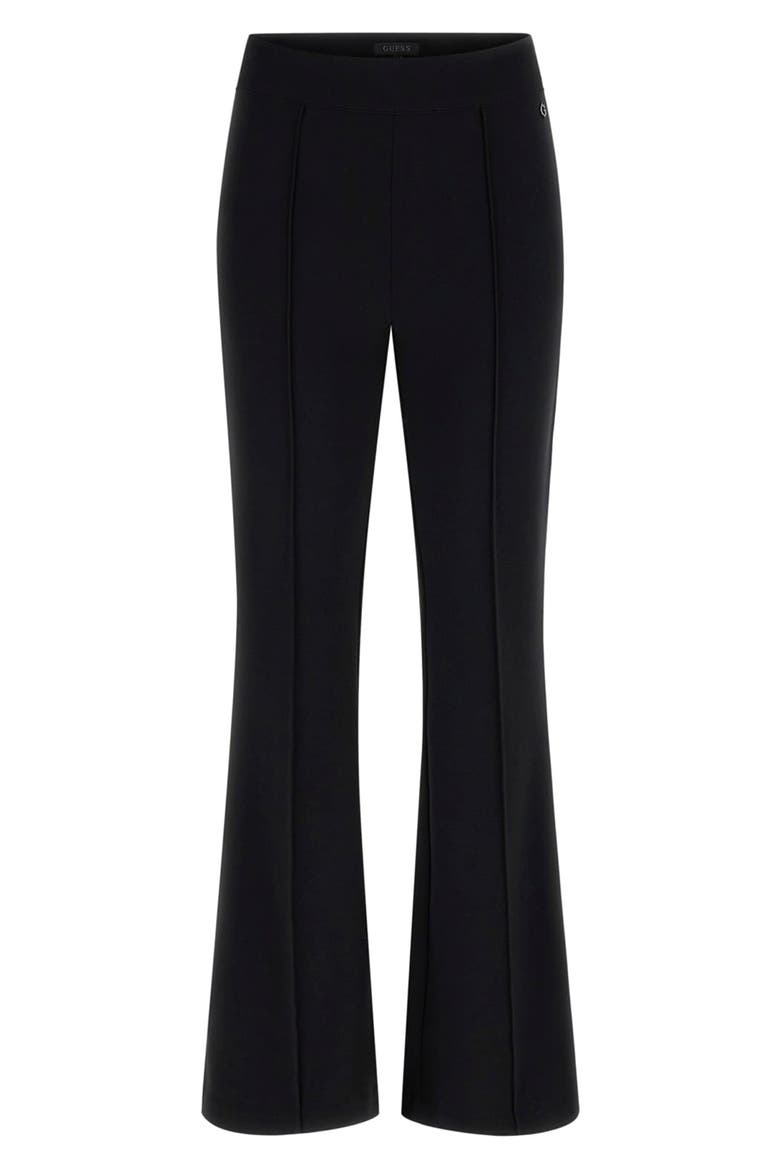 Evelina Flare Leg Stretch Pants, Alternate, color, BLACK