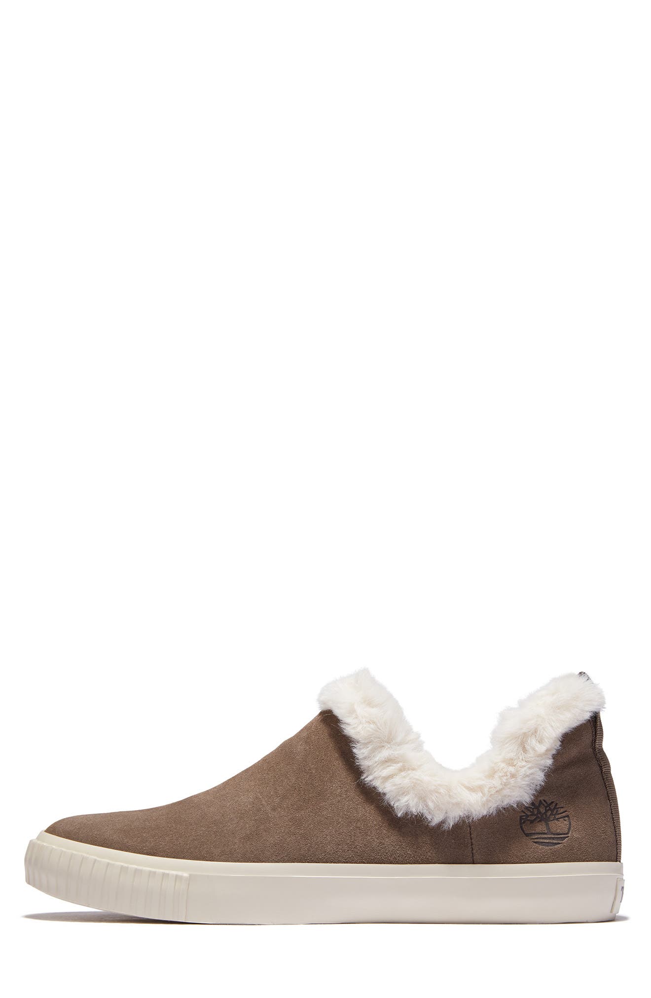 Skyla Bay Faux Fur Lined Leather Sneaker, Alternate, color, OLIVE SUEDE