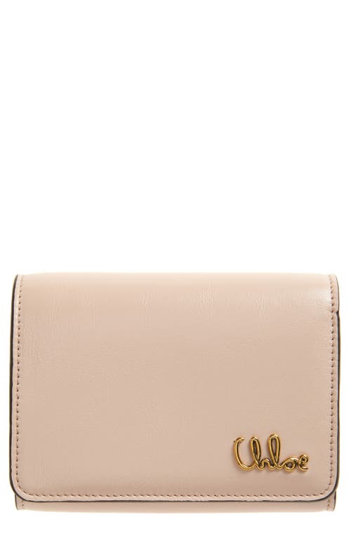 Chloé Iconic Mini Leather Trifold Wallet In Neutral