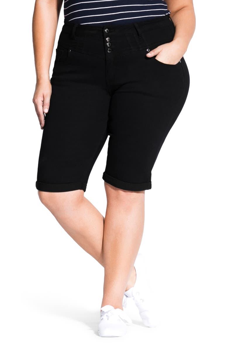 Bermuda Shorts, Main, color, BLACK