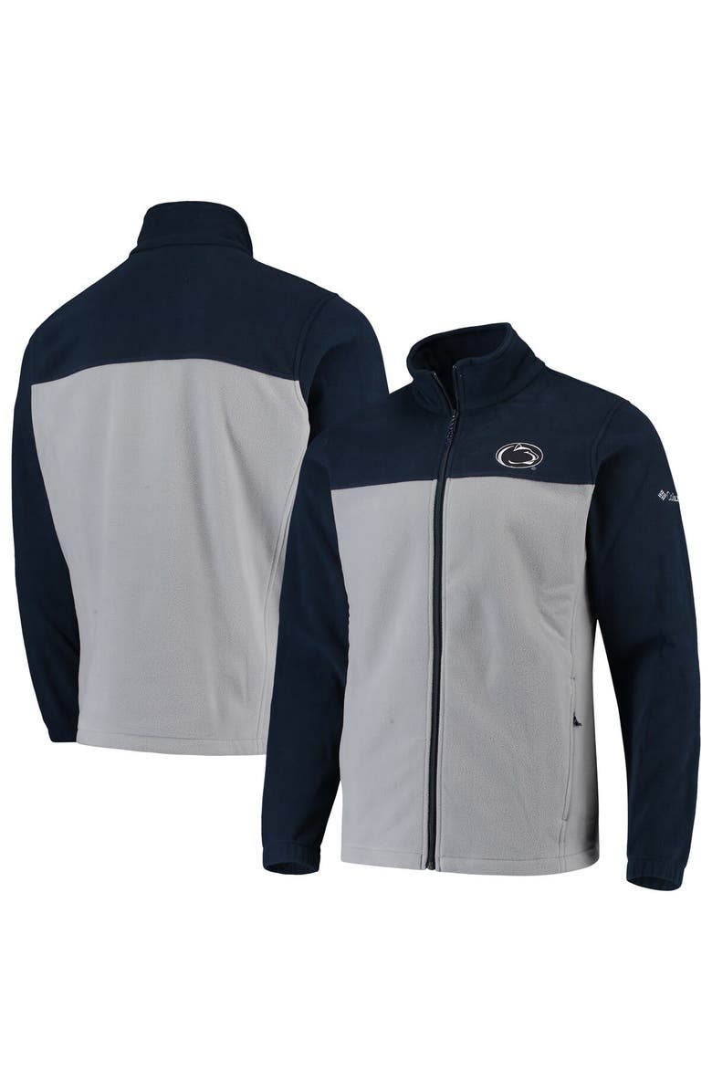 Columbia Men's Columbia Navy/Gray Penn State Nittany Lions Flanker III Fleece Team Full-Zip Jacket, Main, color, 