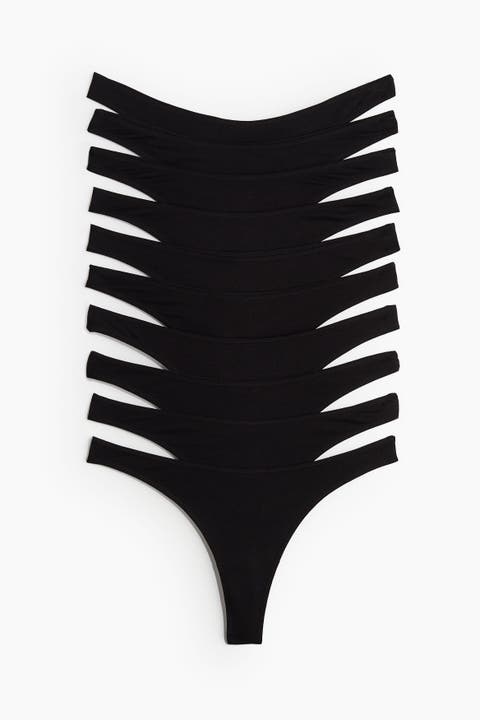 10-pack cotton thong briefs