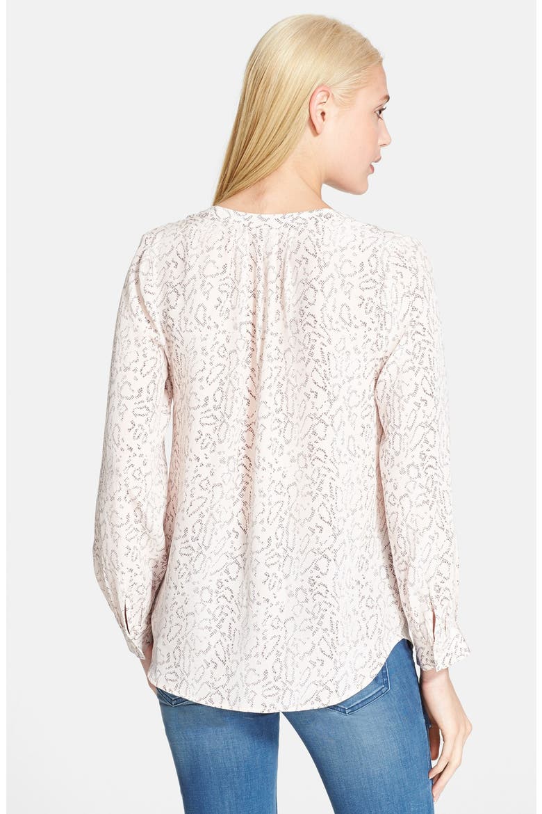 'Peterson B' Print Silk Top, Alternate, color, BLUSH