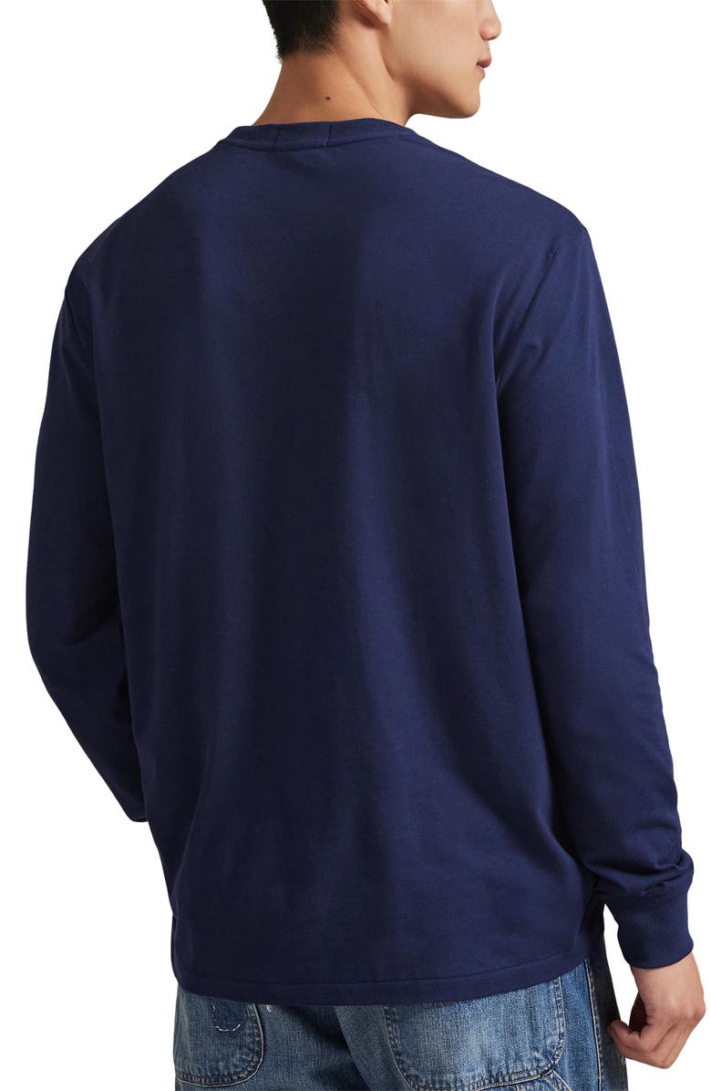 Polo Ralph Lauren Polo Bear Classic Fit Long Sleeve Cotton Graphic T-Shirt, Alternate, color, Newport Navy/Valley Bear