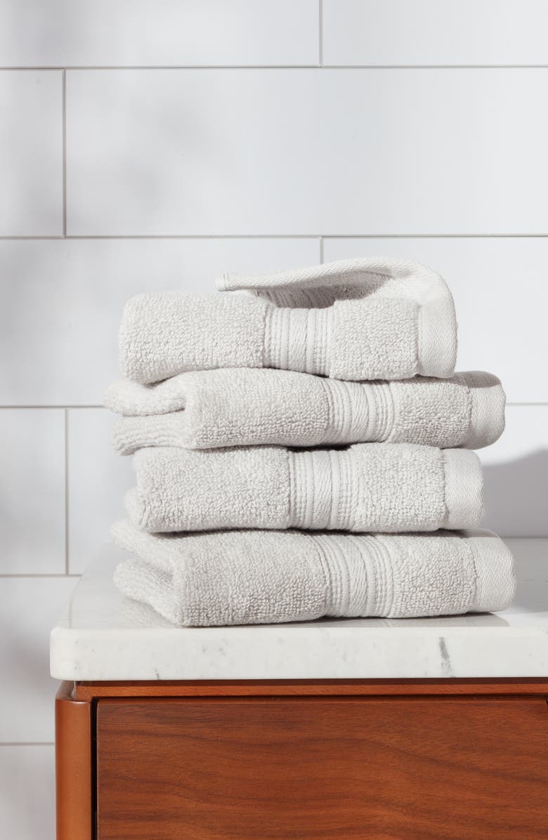 NORDSTROM RACK 4-Pack Cotton Wash Towels, Alternate, color, Grey Vapor