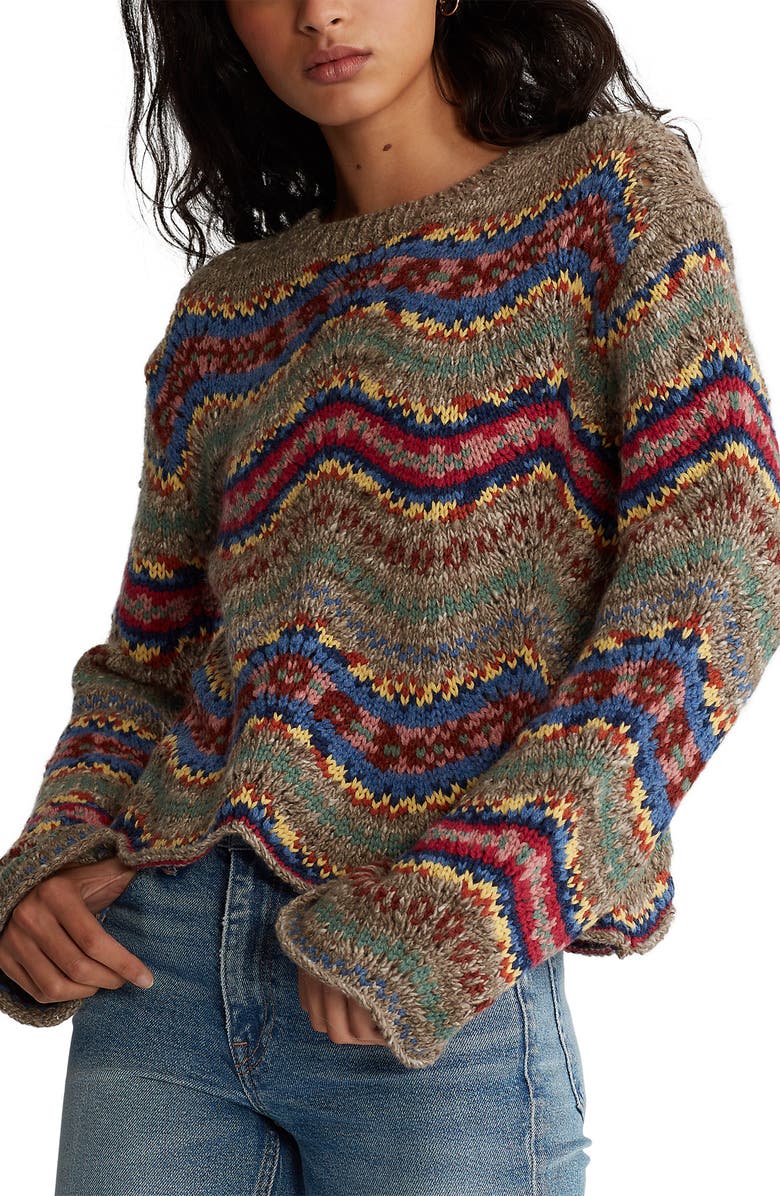 Polo Ralph Lauren Wavy Wool Sweater, Main, color,