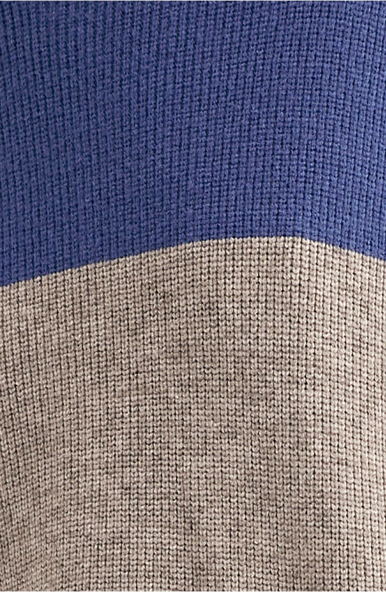 Free People Colorblock Turtleneck Sweater, Alternate, color, Ocean Color Block