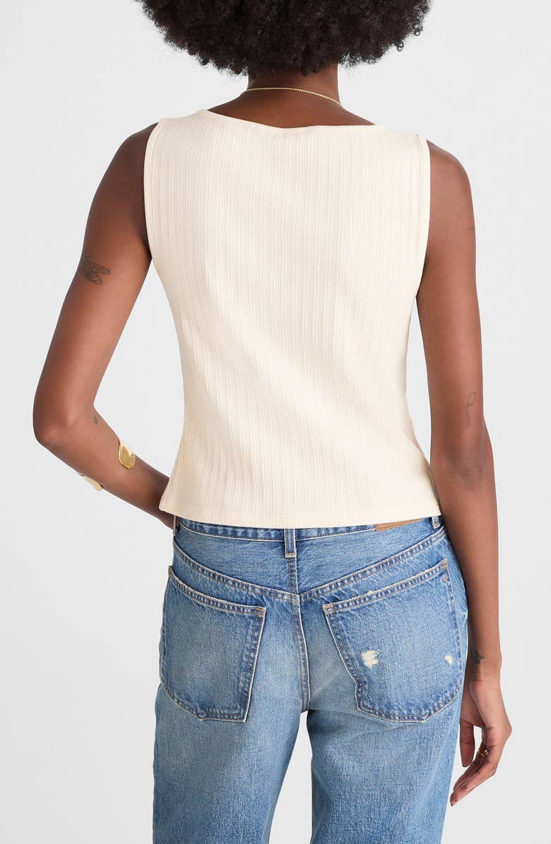 Madewell Rib Crewneck Vest Tank, Alternate, color, Vintage Ivory