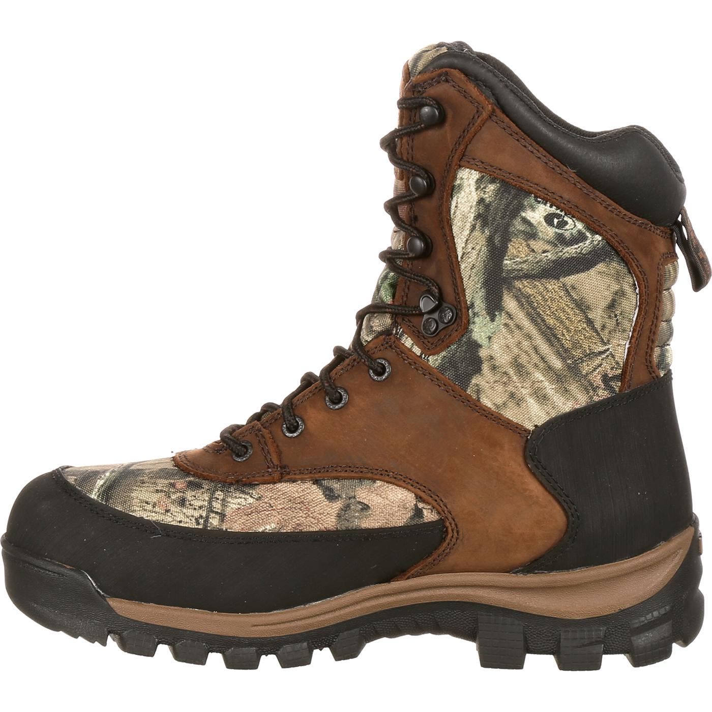 Rocky Waterproof 800G Insulated Outdoor Boot, Alternate, color, Brown And Mossy Oak Brk Up Inf