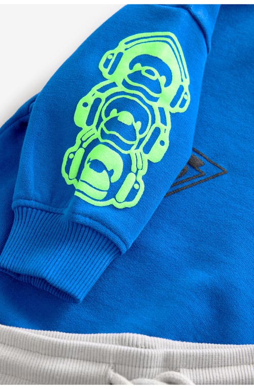 Next Kids' Graphic Sweatshirt & Cargo Joggers Set In Blue
