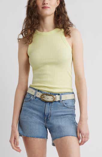 Treasure & Bond Pointelle Rib Crewneck Tank