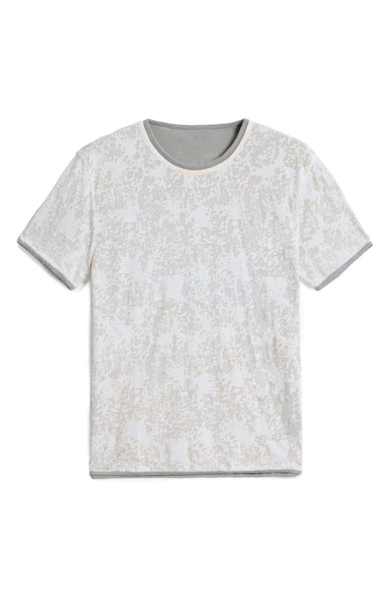 John Varvatos Reyes Reversible Burnout T-Shirt, Alternate, color, White