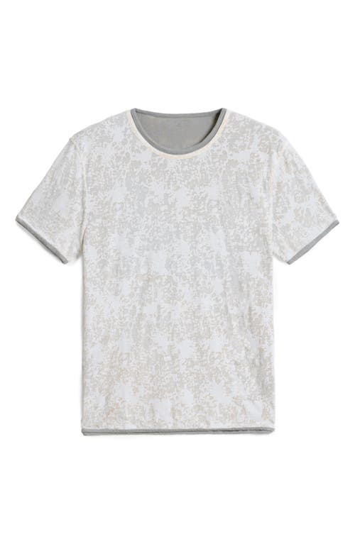 John Varvatos Reyes Reversible Burnout T-shirt In White