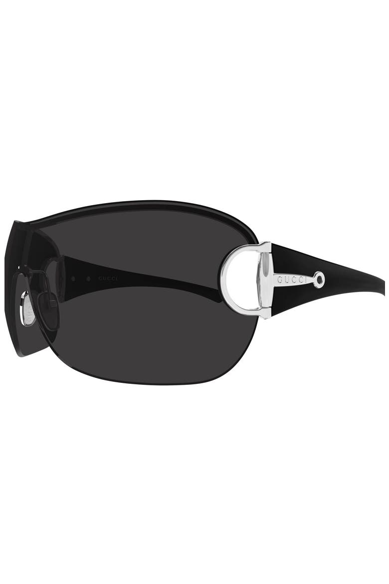99mm Polarized Shield Sunglasses, Alternate, color, SILVER
