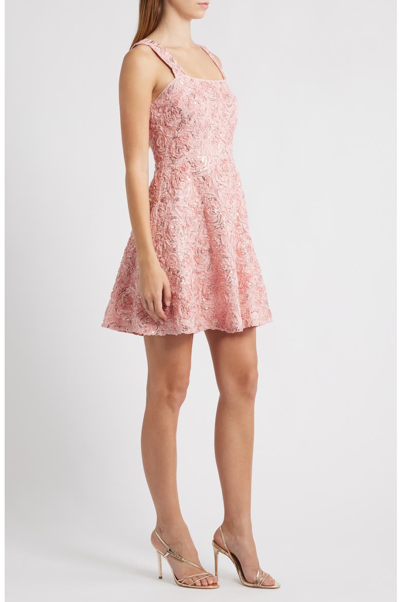 Sequin Skater Dress, Alternate, color, PINK