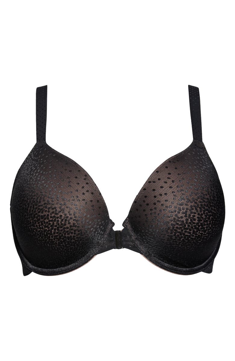 Wacoal Back Appeal<sup>™</sup> Underwire Front Close T-Shirt Racerback Bra, Alternate, color, Black