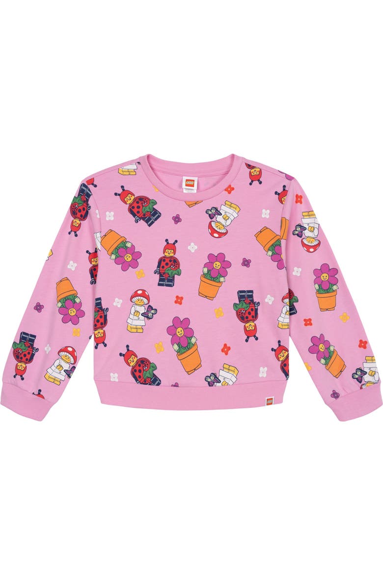 2-Piece Sweatshirt and Shorts Set, Alternate, color, Pink Floral