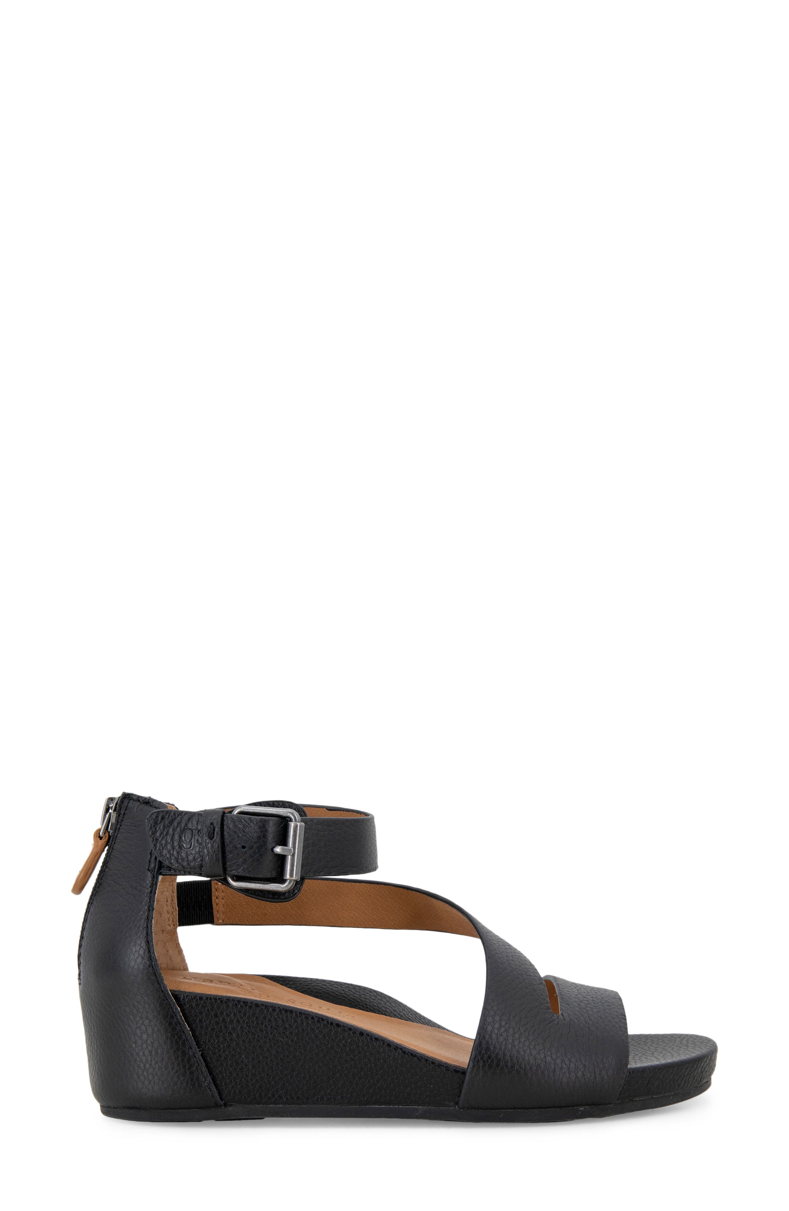 Gentle Souls Gwen Asymmetric Strappy Sandal, Alternate, color, Black