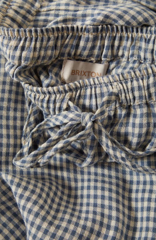 Brixton Hudson Lounge Pants In Azure Blue Gingham