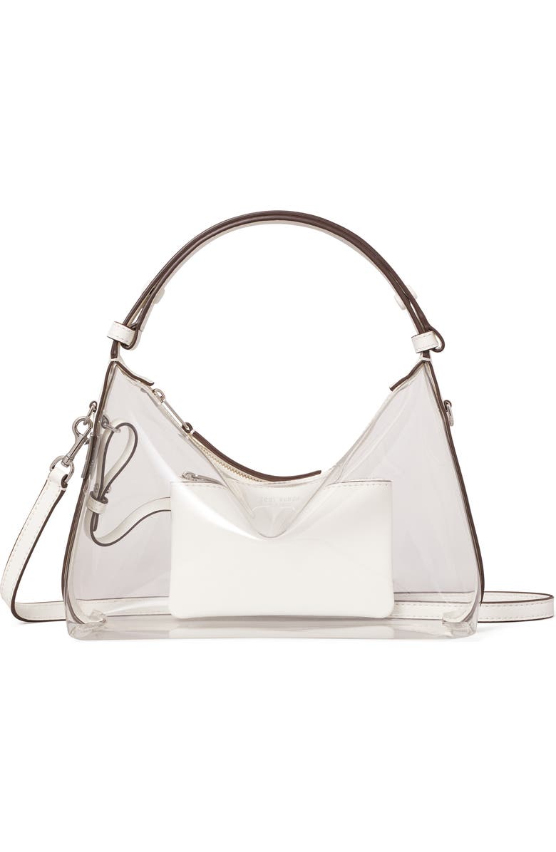 Tory Burch Mellow Transparent Shoulder Bag, Main, color, Clear Water