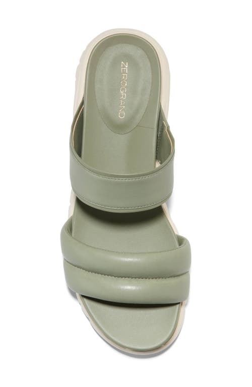 Cole Haan Zerogrand Double Band Slide Sandal In Oil Green/ivory