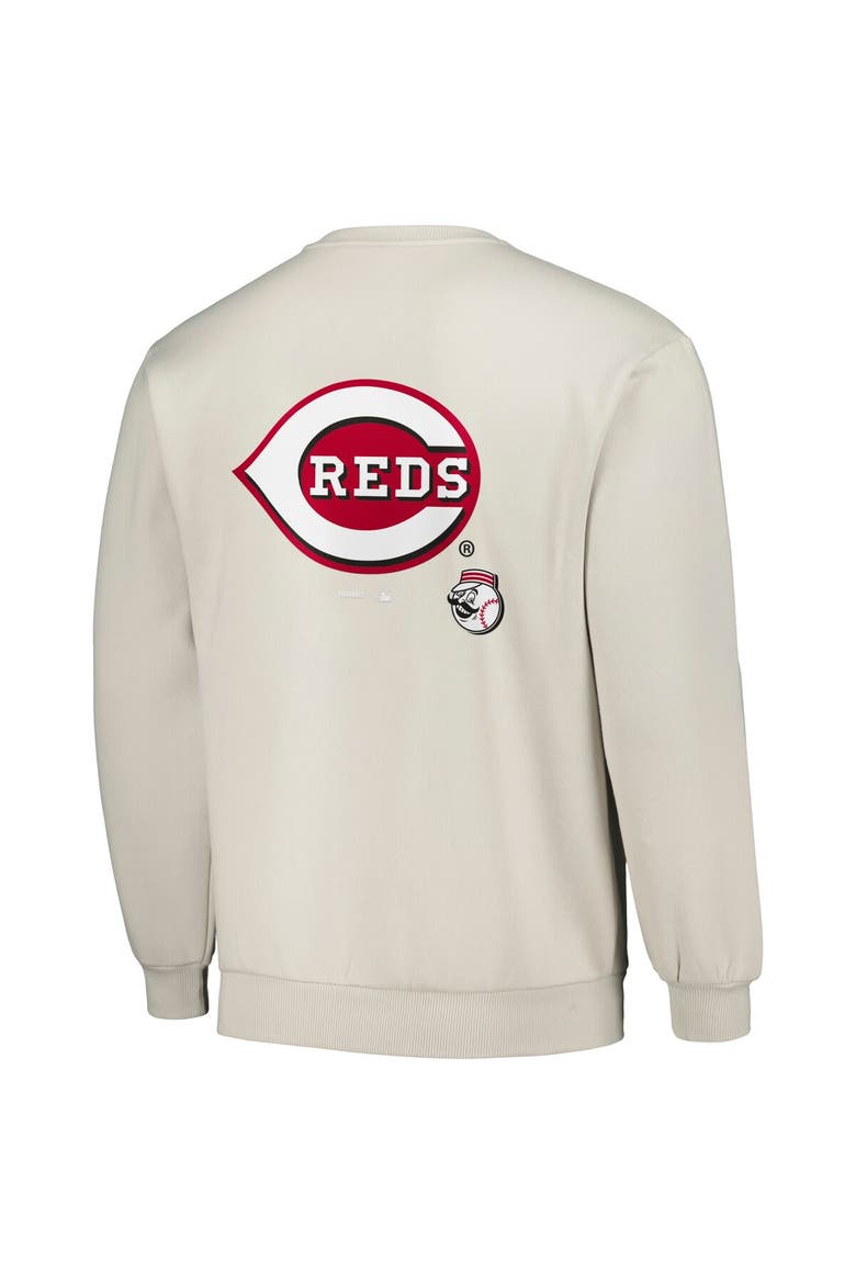 Men's PLEASURES Gray Cincinnati Reds Ballpark Pullover Sweatshirt, Alternate, color, Gray