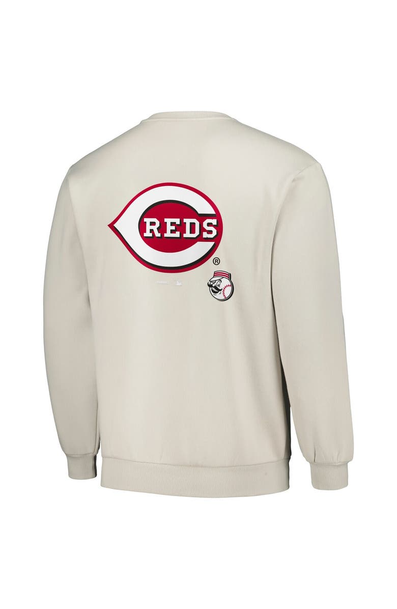 PLEASURES Men's PLEASURES Gray Cincinnati Reds Ballpark Pullover Sweatshirt, Alternate, color, Gray