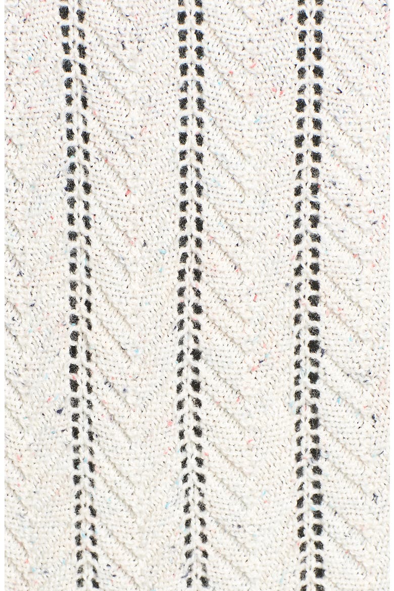 Long Tweed Herringbone Stitch Cardigan, Alternate, color, BEIGE OATMEAL HEATHER