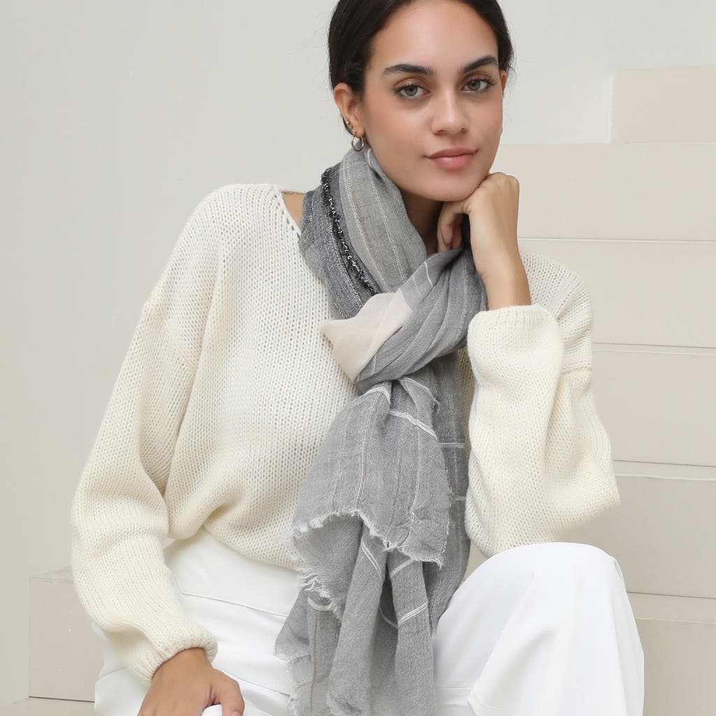 Youzey The Gia Lightweight Scarf in Grey at Nordstrom