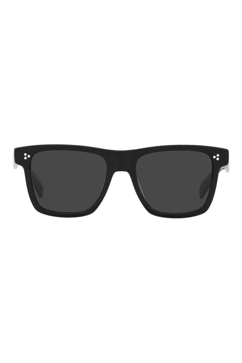 Casian 54mm Rectangular Sunglasses, Main, color, BLACK/ GREY