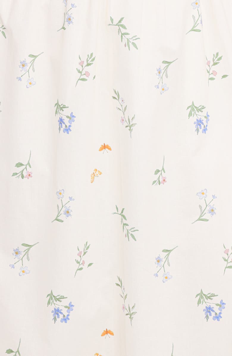 Petal & Pup Steele Puff Sleeve Cotton Midi Dress, Alternate, color, 