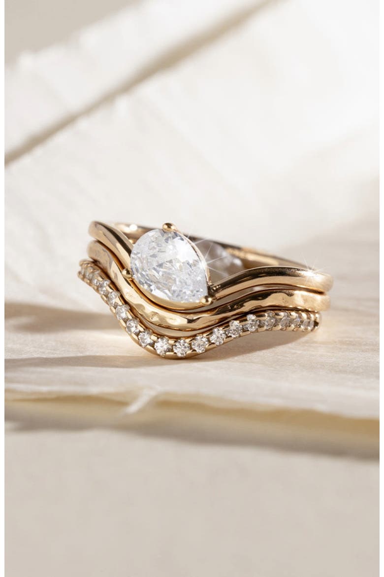 Tova Pear Ring Set, Alternate, color, Gold Vermeil