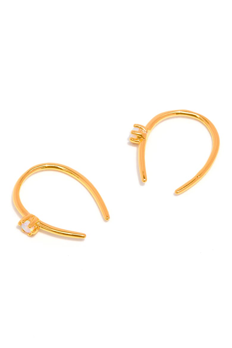 Todos Santos Imitation Opal Hoop Earrings, Alternate, color, GOLD