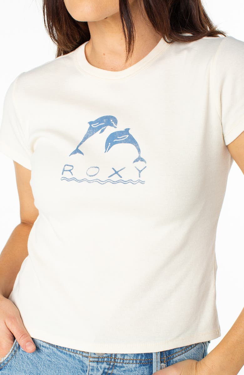 Roxy Sunset Dreams '90s Baby T-Shirt, Alternate, color, Egret Sunset Dreams