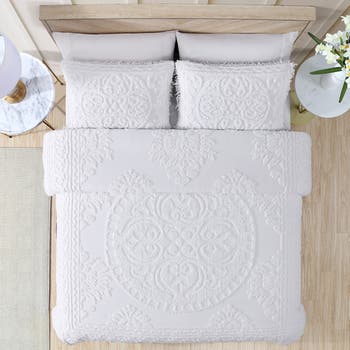 Medallion Cotton Chenille Bedspread