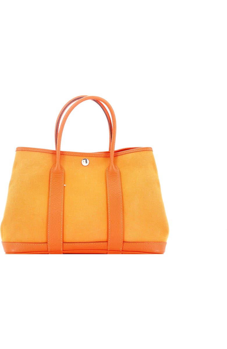 Pre-Owned Hermes Garden Party Tote Toile and Leather 30, Alternate, color, Feu