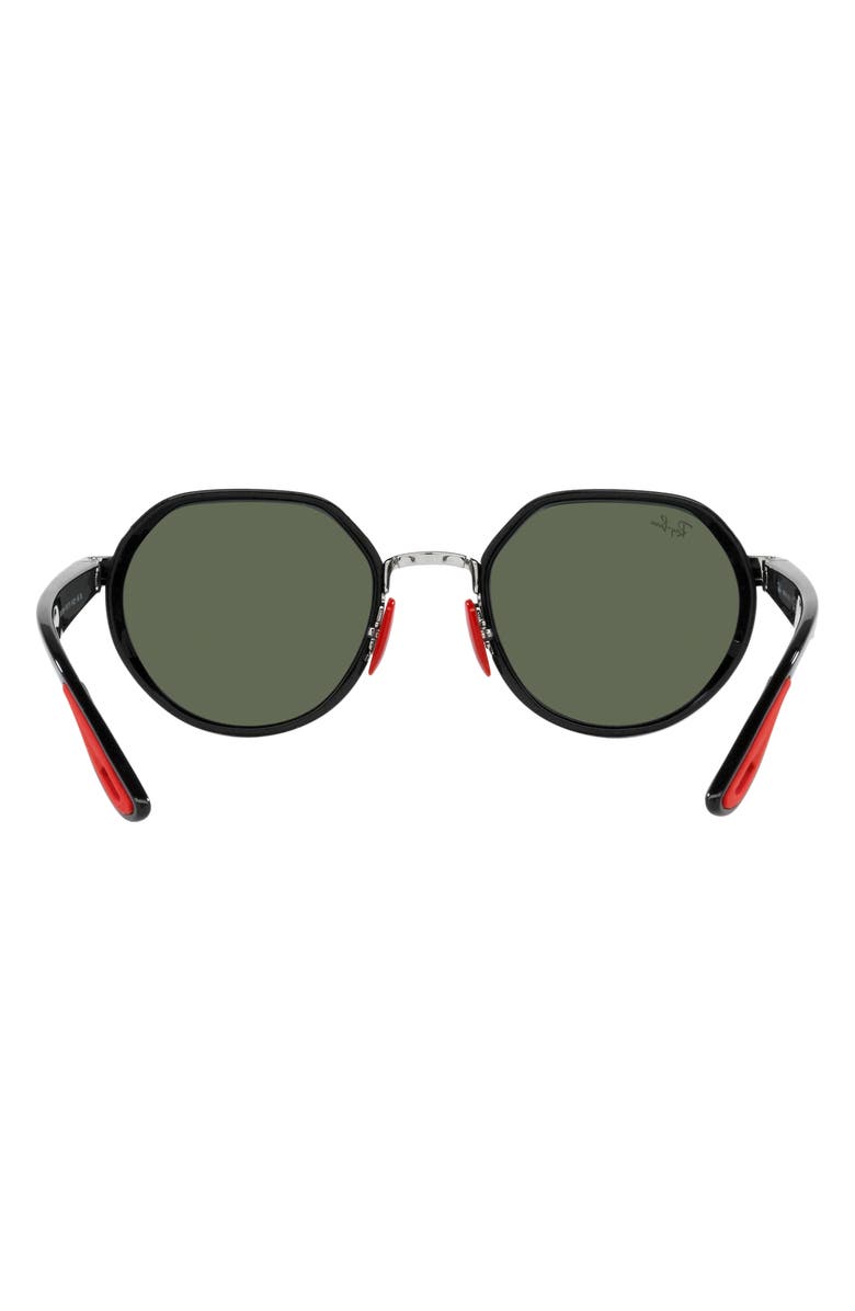 Ray-Ban x Scuderia Ferrari 51mm Irregular Sunglasses, Alternate, color, Silver