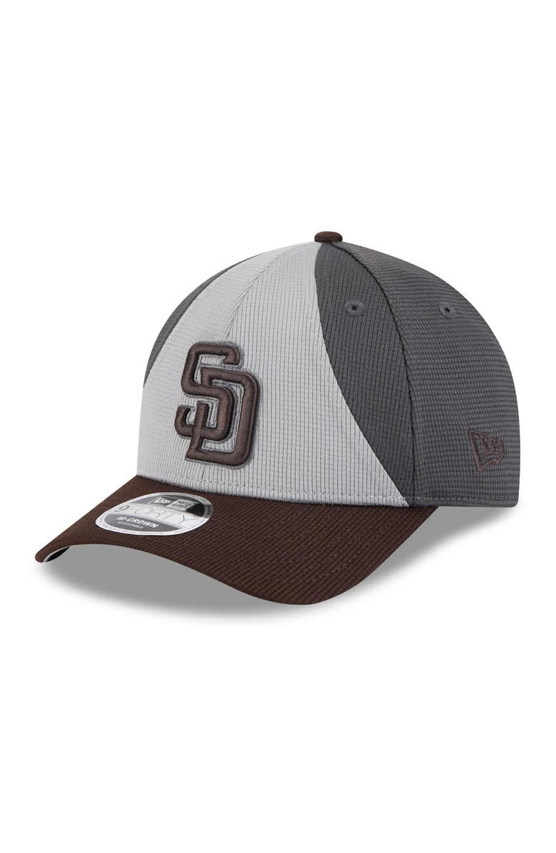 New Era Men's New Era Gray/Brown San Diego Padres 2025 Batting Practice 9FORTY M-Crown Adjustable Hat, Main, color, Gray