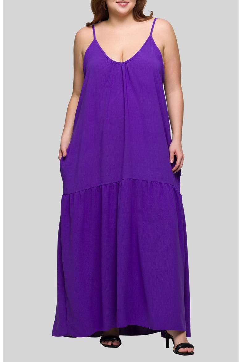 jersey plus size maxi dress Plus Size - Olive Green Jersey Crisscross Shirred Maxi Dress