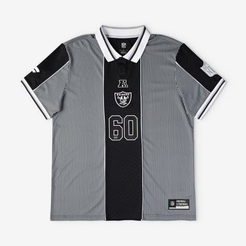 Men's Fanatics Black Las Vegas Raiders Football x Football Collared Fan Top