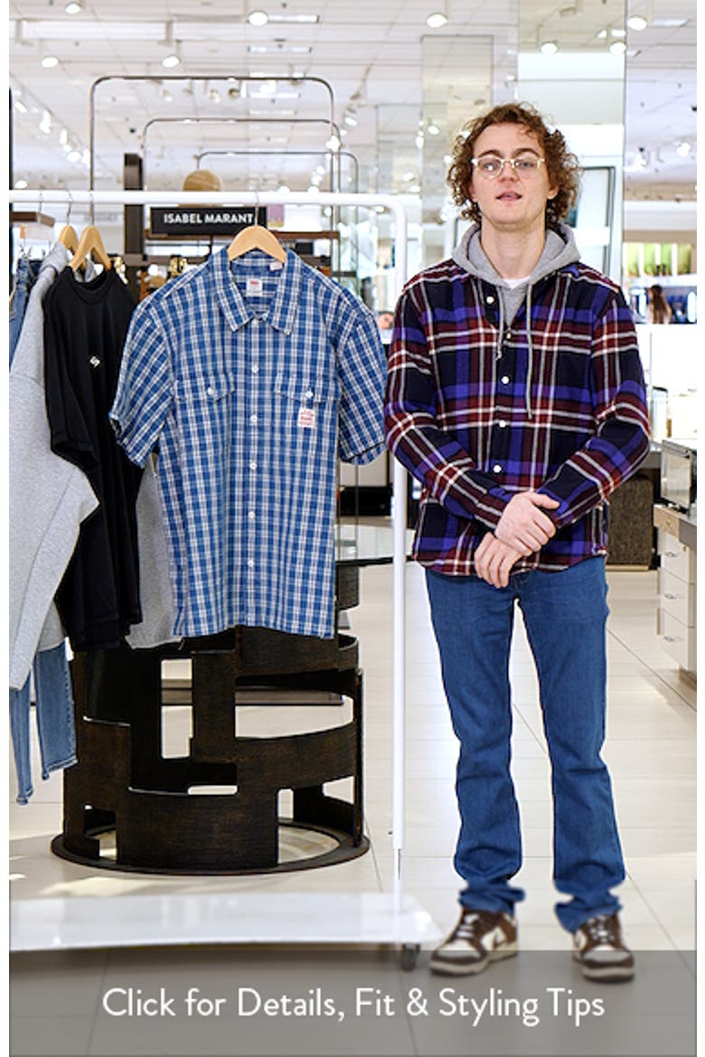 Worker Oversize Check Short Sleeve Button-Up Shirt video